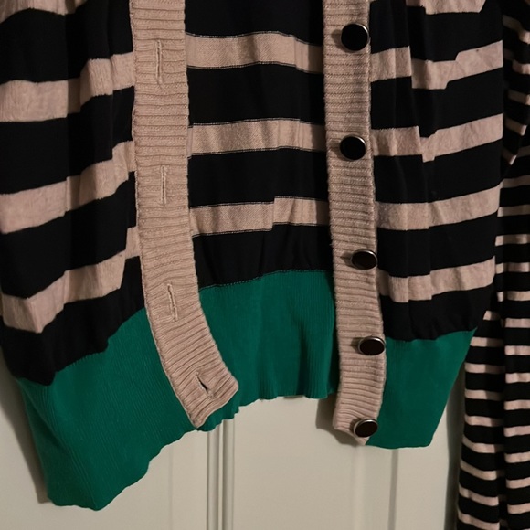 Striped cardigan with buttons - Picture 2 of 6